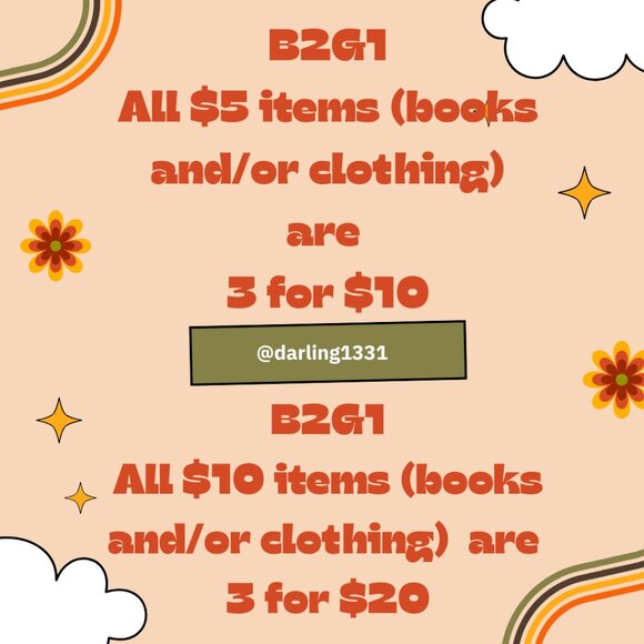 B2G1 $5 Listings are 3/$10; $10 Listings are 3/$20 - Picture 1 of 1